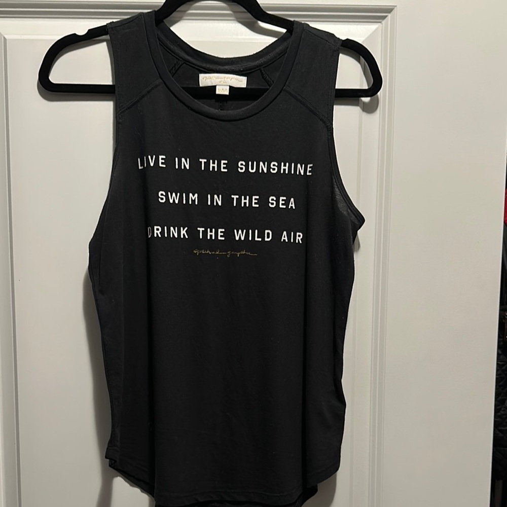 Black Graphic Tank Top